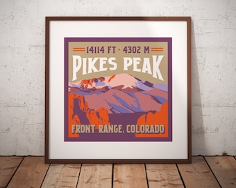 Pikes Peak Colorado 14er kunstafdruk