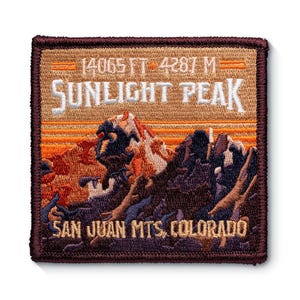 Sunlight Peak Colorado 14er Patch