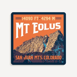 Mt Eolus Colorado 14er Sticker