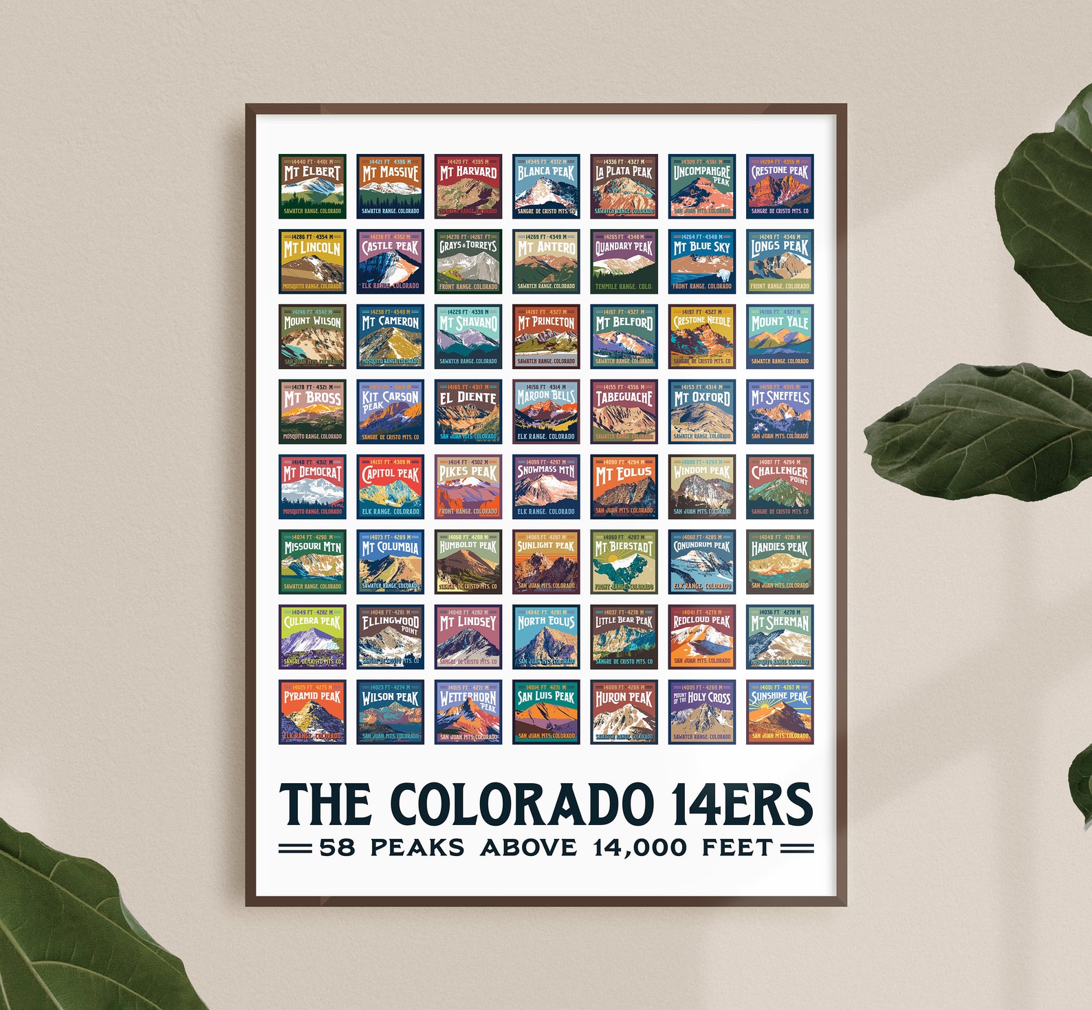 Colorado 14ers Giclee Art Print - Etsy