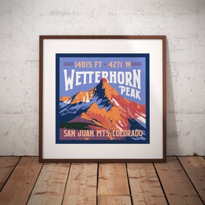 Wetterhorn Peak Colorado 14er Print