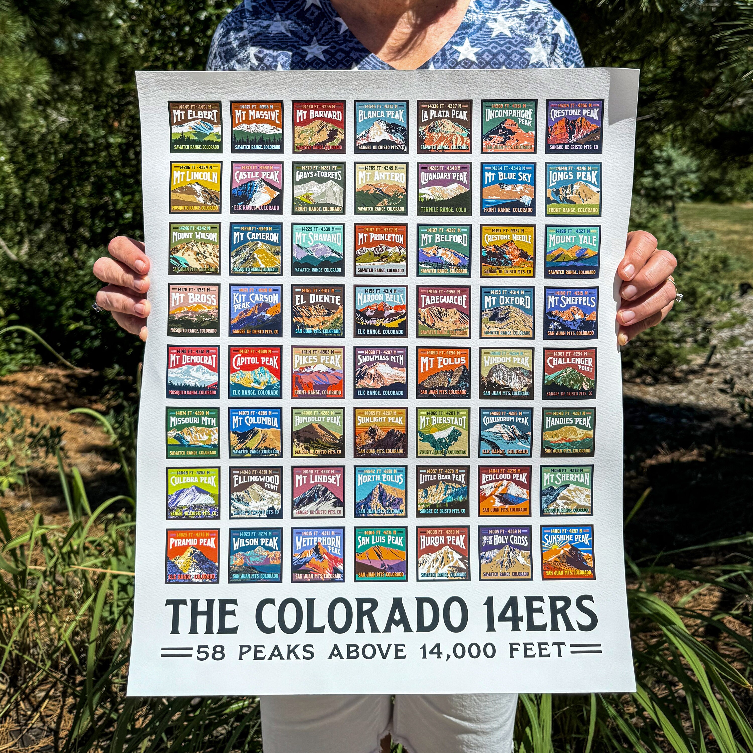 Colorado 14ers Giclee Art Print - Etsy