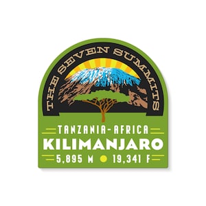 Kilimanjaro Seven Summits Decal Sticker