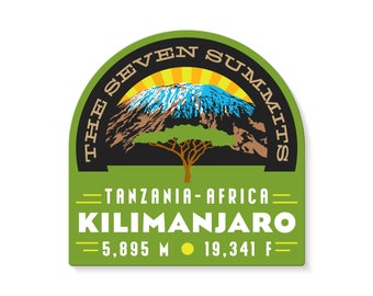 Kilimanjaro Seven Summits Decal Sticker