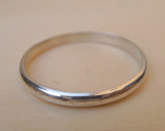 Unisex Urban Minimalist Wedding Ring Hammered Rustic Sterling Silver made to order