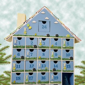 Bunny Advent Calendar Painted A Gift That Keeps on Giving All Month