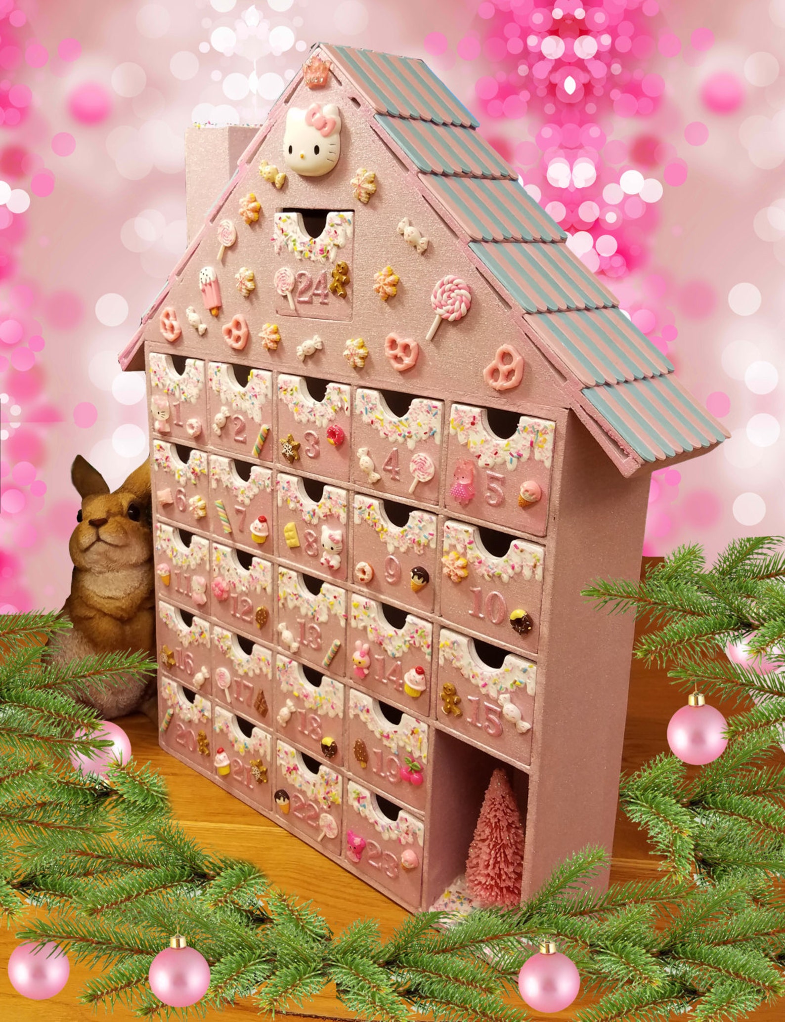 Kitty Wooden Advent Calendar II A gift that keeps on giving Etsy