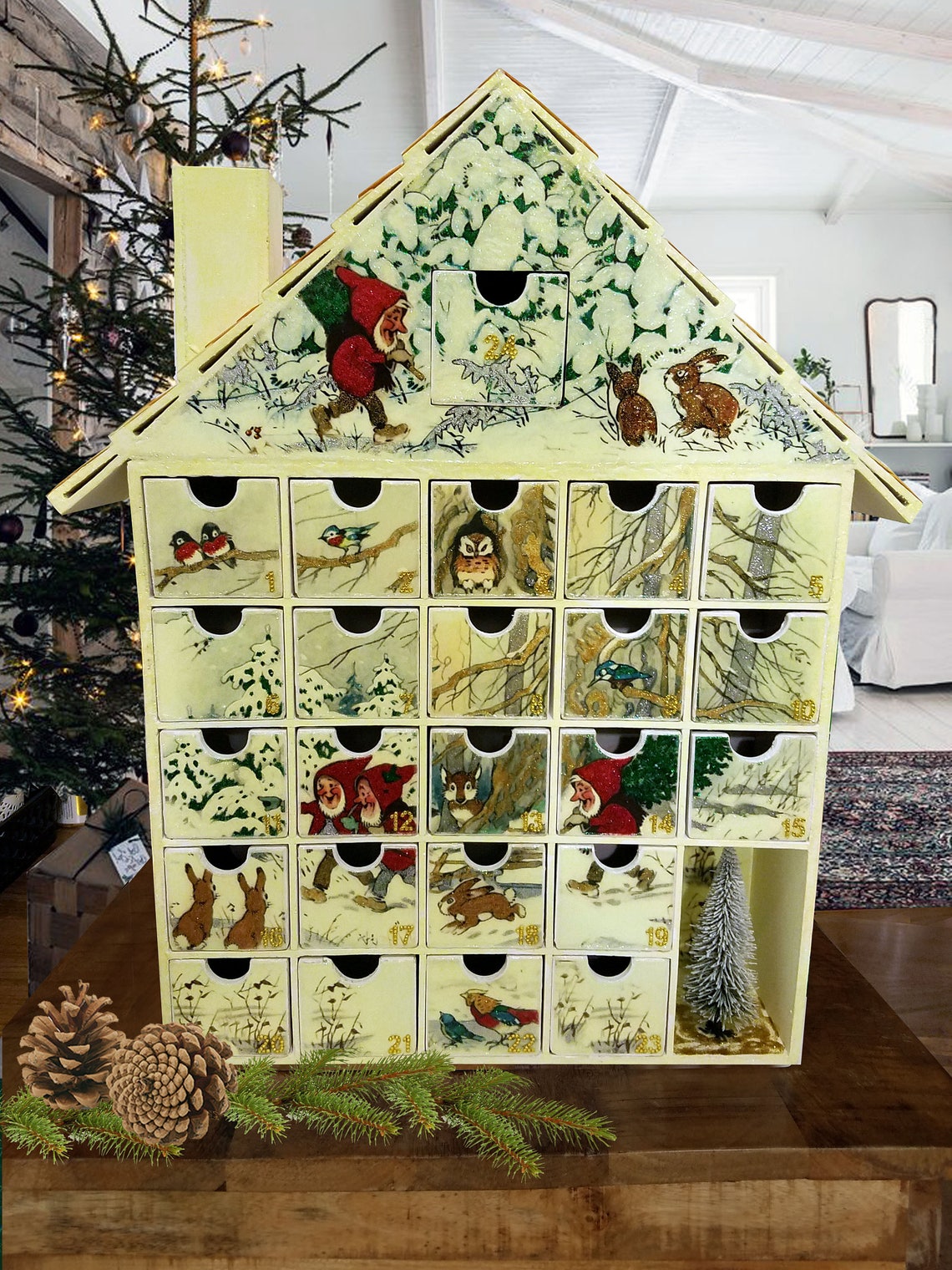 A Glow in the Dark Magical Forest Advent Calendar Christmas Etsy