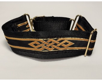 Whippet or greyhound two inch wide martingale collar. 2MC740
