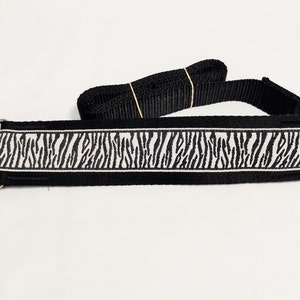 Whippet or greyhound two inch wide martingale lead. Zebra Stripes 2ML806