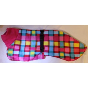 Whippet Coat in Medium or Large - FC3253 Bold Wavy Plaid