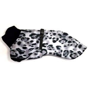 FC3311 Whippet Coat in Medium or Large - Big Cat Black and Gray