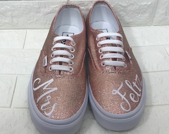 black vans with rose gold
