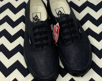 black sequin vans shoes