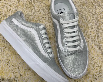 silver vans shoes