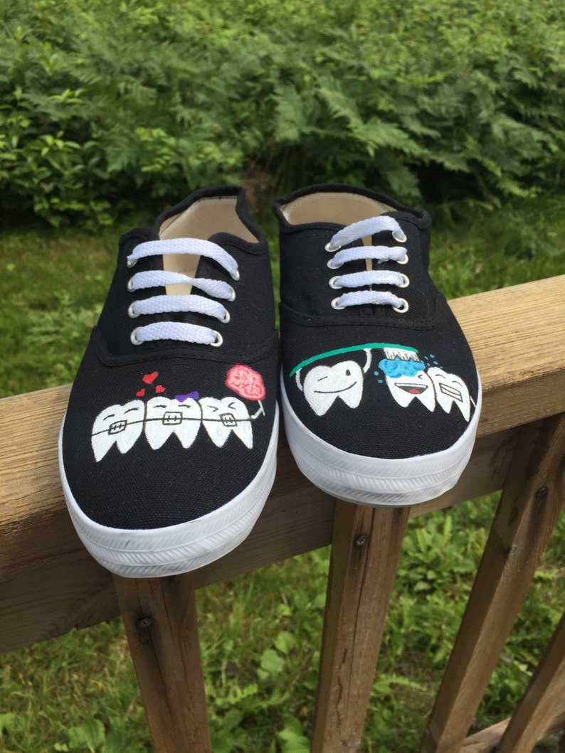 Cute Tooth Shoes dentist shoes Dental Hygienist Shoes. Etsy