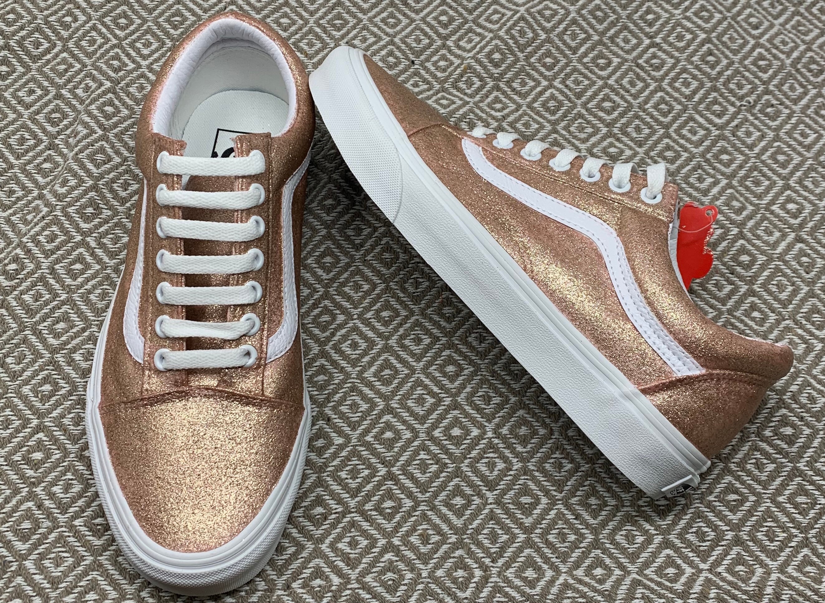 vans rose gold sneakers