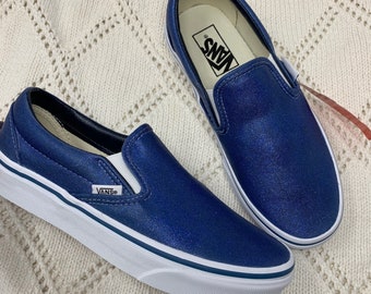 vans blue glitter