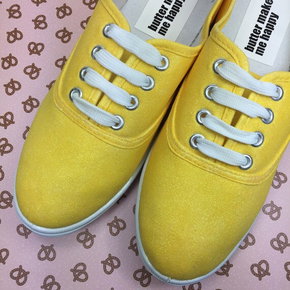 yellow sparkle shoes
