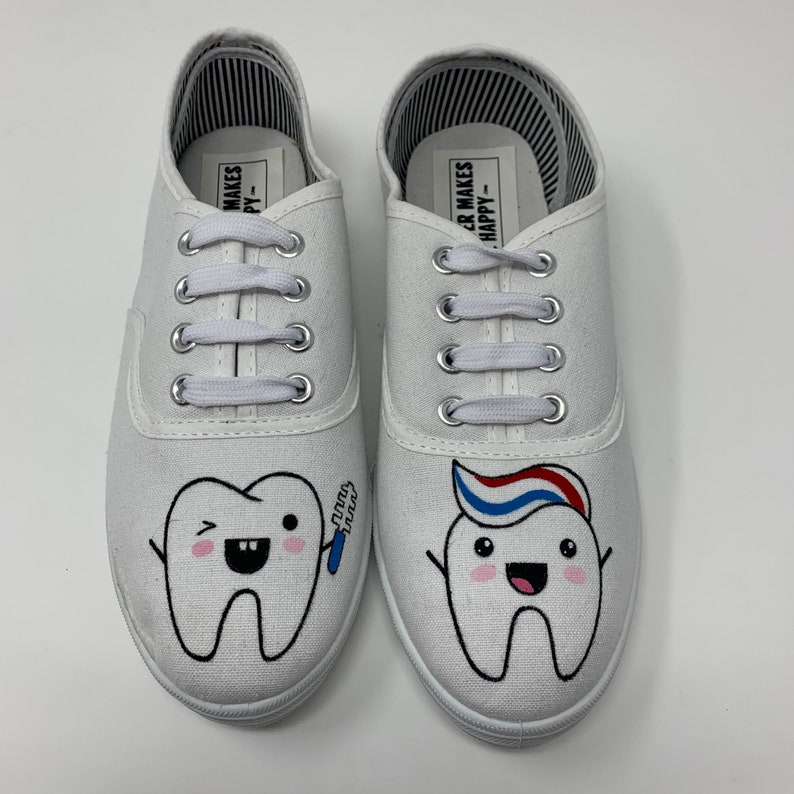 Dentist Shoes. Tooth Toms. Orthodontist Shoes. Tooth Shoes Etsy
