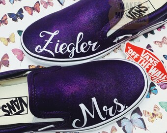 purple glitter vans