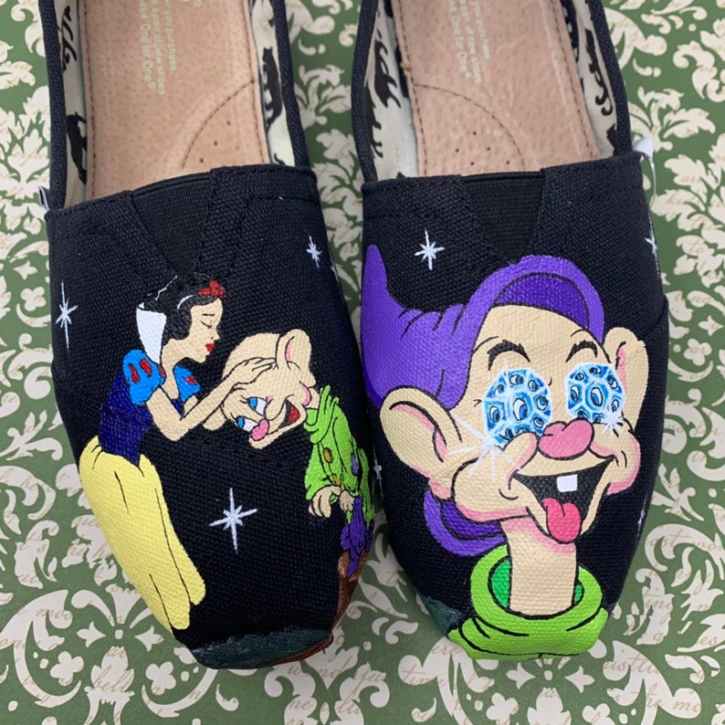 Dopey Toms. Snow White Toms. Snow White Shoes. Vintage