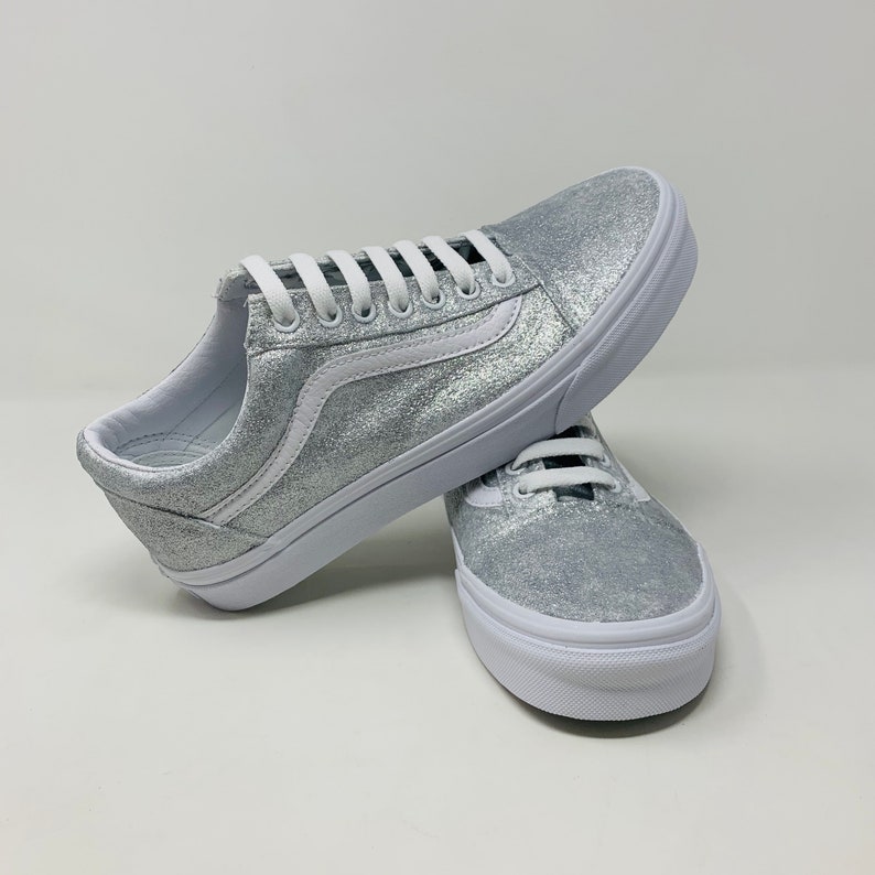 vans silver glitter old skool