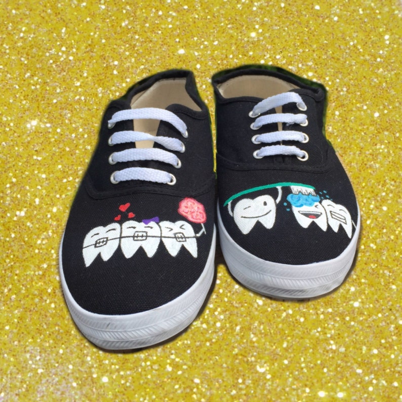 Cute Tooth Shoes dentist shoes Dental Hygienist Shoes. Etsy