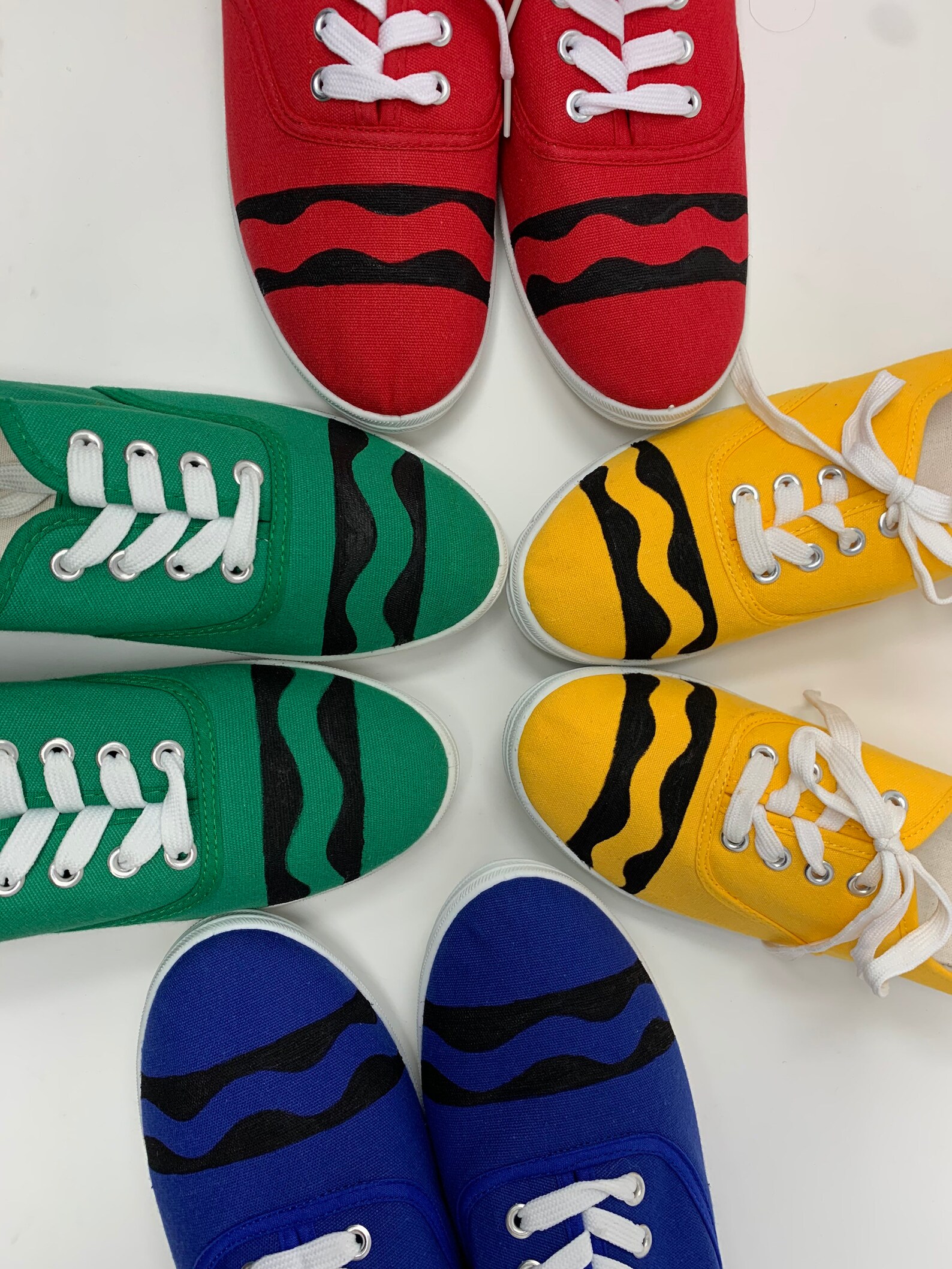 PICK YOUR COLORS Crayon Shoes. 10 of profits donated to Etsy