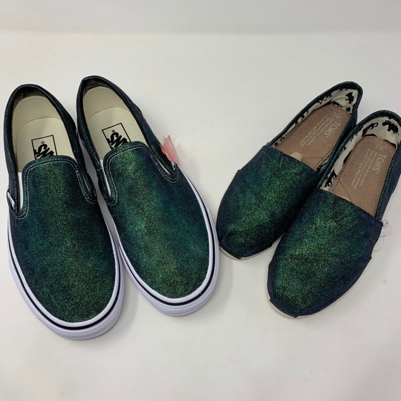 Emerald Glitter Vans Groene Schoenen Green Wedding Toms. | Etsy