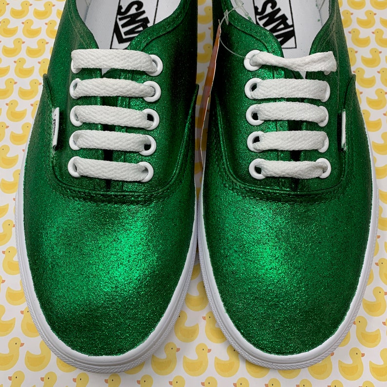 green glitter converse