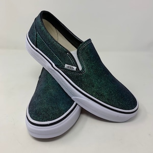 green glitter vans