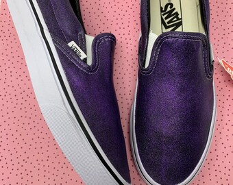 purple glitter vans