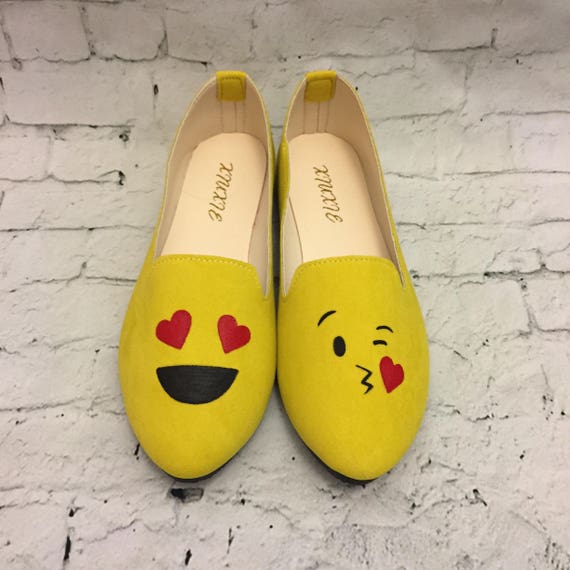 Emoji Shoes. Custom painted shoes. Hand painted Emoji shoes. Etsy