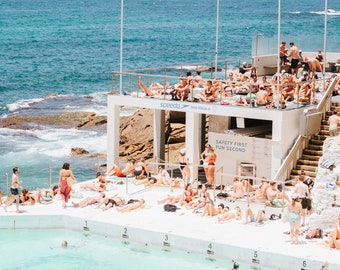 Bondi Icebergs Pool Print: Blue Ocean Beach Photography