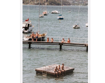 Redleaf Pool Print: Slim Aarons Inspired Sydney Harbour Photo