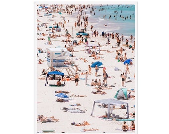 Bondi Beach Print: Busy Australian Beach Photography