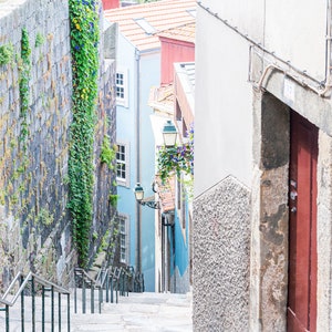 Impression du Portugal, escalier de l&#39;Europe, art mural du Portugal, voie européenne, impression colorée, photographie de voyage, art moderne, photographie de style de vie,
