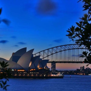 Sydney Opera House print, sydney photography, Sydney harbour and opera house photo, Sydney harbour at night print, Sydney travel print