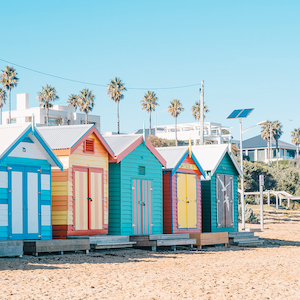 Brighton Beach Hut print, colourful beach poster, Australia beaches, childrens room wall decor, Melbourne beaches photo,Brighton Beach print