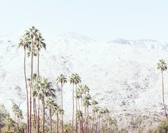 Pastel palm trees print, Palm Springs photography, palm trees in a row, California photography, Desert photography, california cool decor