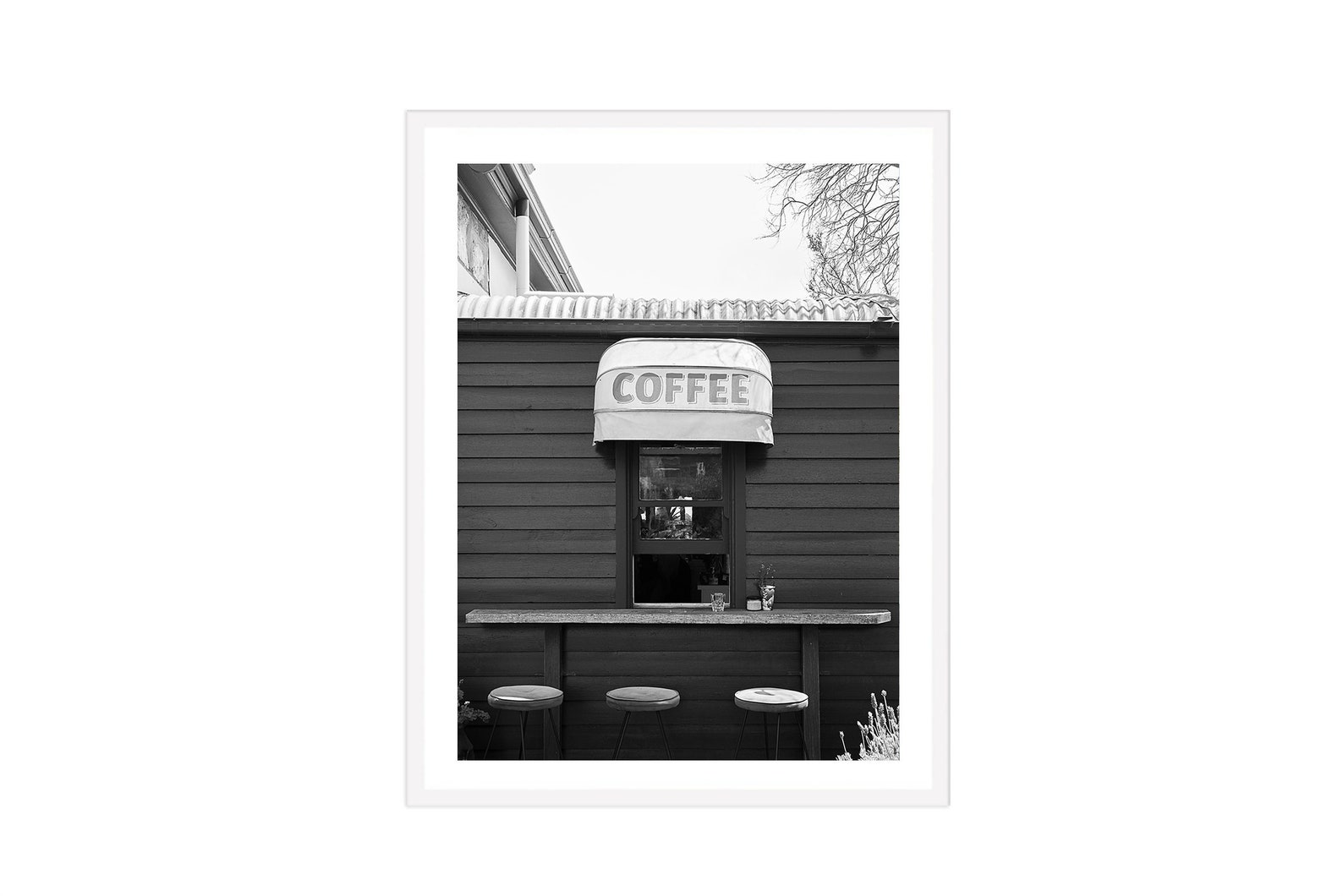 Black and White Cafe Print Coffee Sign Print Cafe Sign Etsy