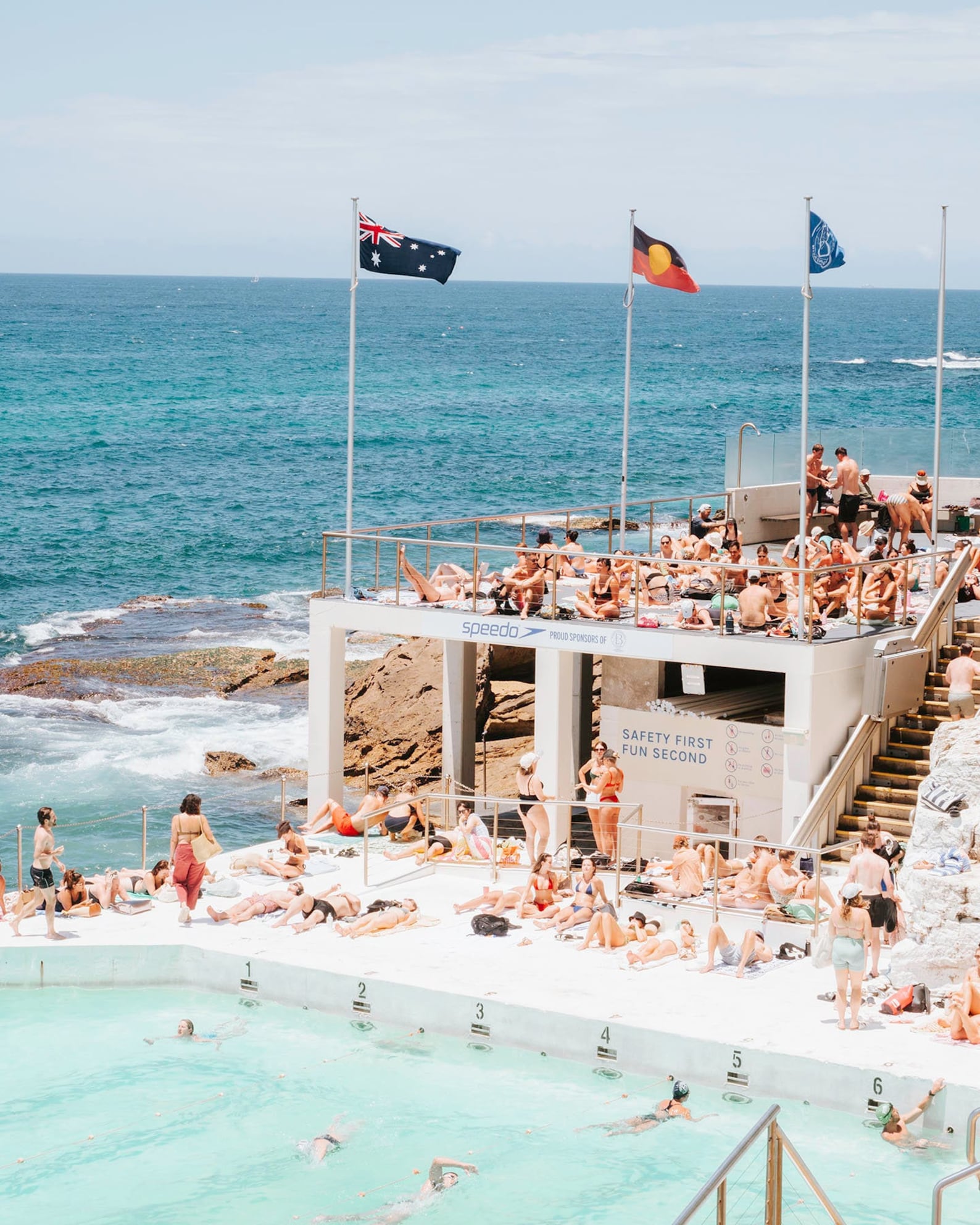 Bondi Pool Print, Bondi Icebergs Photo, Blue and White Pool Print ...