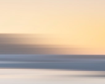 Sunrise beach print, minimal print, water motion print, Orange coloured photo, water motion, bondi beach, coastal photography, beach photo,
