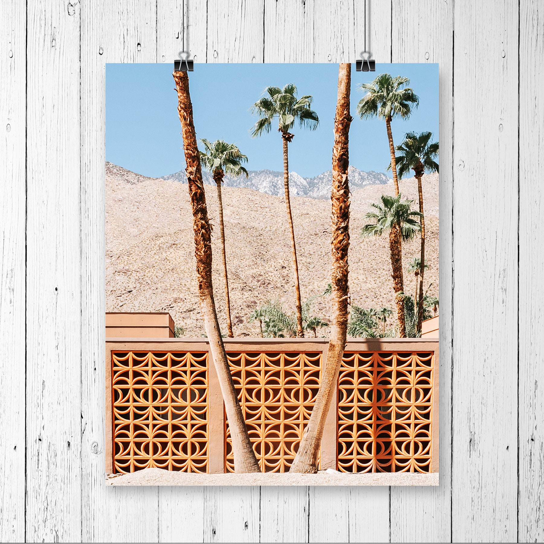 Palm Springs print California desert print desert wall art Etsy