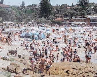 Bronte Beach Print: Retro Swimmers, Sydney Vintage Photography