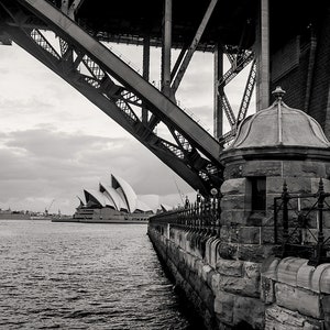 Sydney Opera House black and white print- Sydney Opera House, Office wall art, Sydney photography, Opera House, Sydney harbour print,