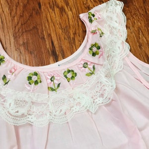 1960s Nightgown, Vintage Wedding Nightie, Small Lingerie Light Pink NOS New in Package
