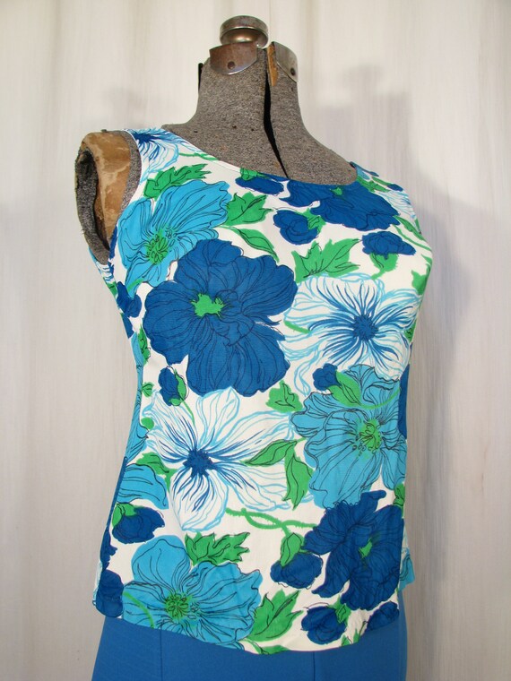 1960s Vintage Bathing Suit, 60s Two Piece Swimsui… - image 2