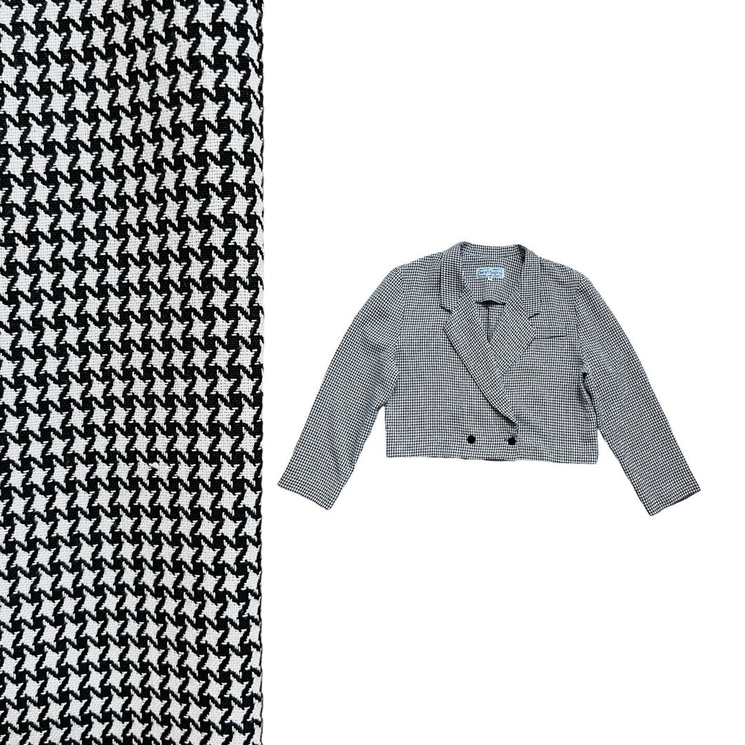 Vintage Houndstooth Cropped Top